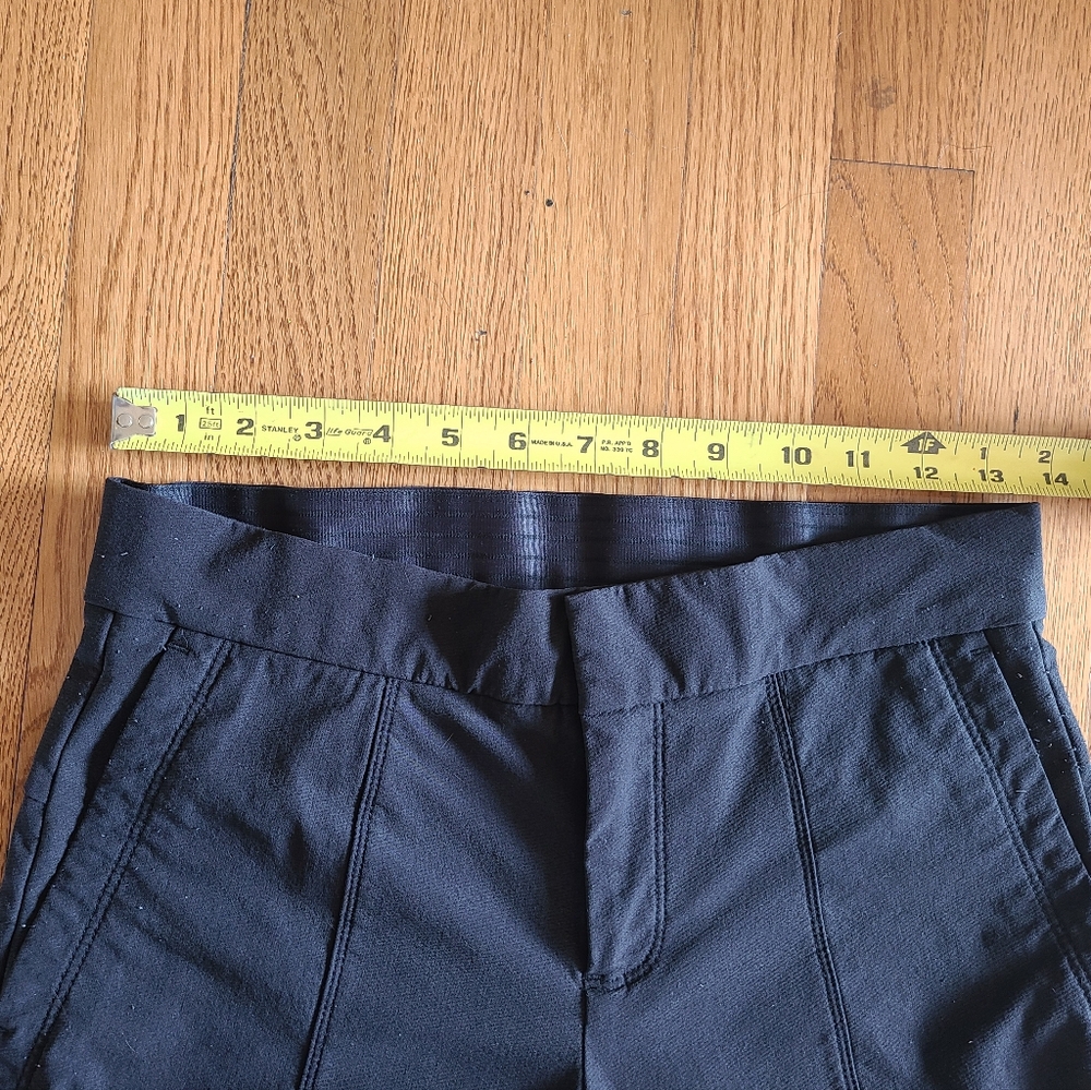 Athleta Stellar Commuter Pants Sz 0P Black Zip Pockets - Picture 6 of 11